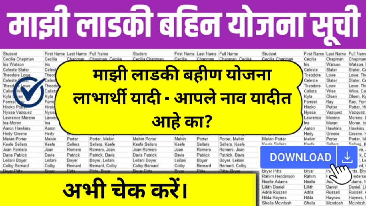 माझी लाडकी बहीण योजना लाभार्थी यादी - आपले नाव यादीत आहे का?